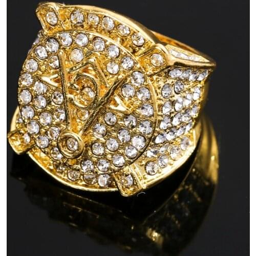 Fashion Brand New Single Gold Pattern Mens Ring Symbol Retro Fashion Accessories Party Ring Mens Jewelry