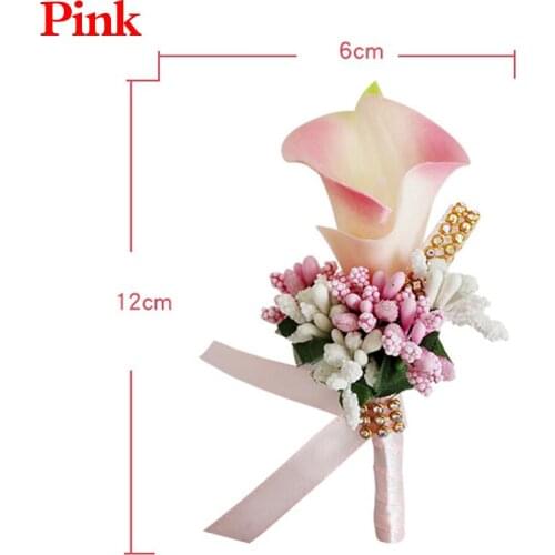 Mens Corsage For Suit Fashion Wedding Party Groom Groomsman Clip-On Artificial Boutonniere Flower Brooch Male Charming Corsages