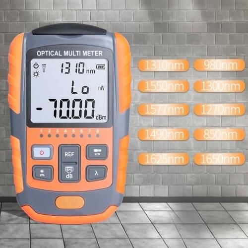 [100% New] Latest Optical Power Meter 4 in 1 Multifunction Fiber Network Lan Cable Tester Visual Fault Locator LED VFL 30KM