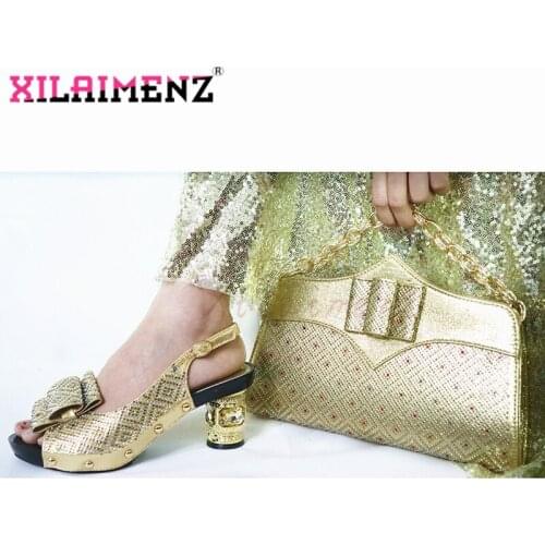 New Fashion Mature Style Dark Blue Sandals And Bag Set Spring Woman High Heels Peep Toe Shoes And Bag Set For Evening Party