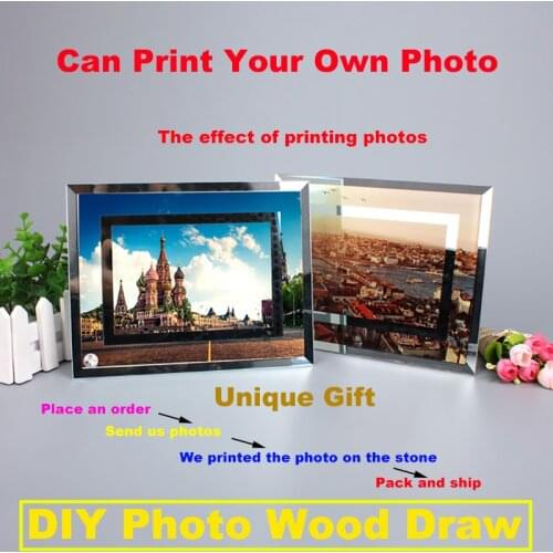 Print your picture on the glass Custom your photo on Glass 23*18CM Decoration Picture for Gift,DIY Photo glass draw BL-04