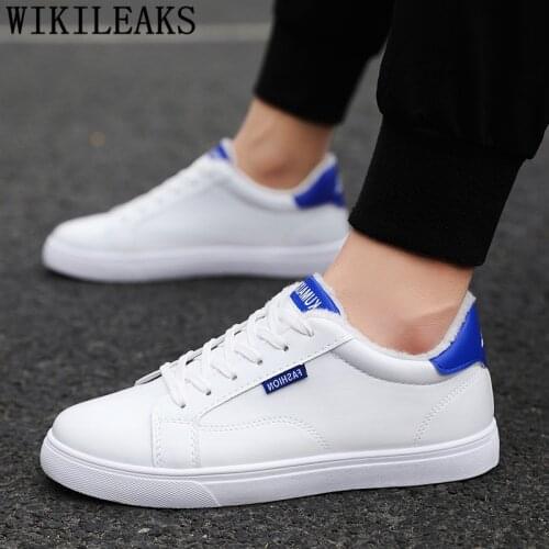 Casual Shoes Men White Sneakers Leather Shoes Mens Winter Sneakers Winter Shoes Men Leather Sneakers Zapatos De Hombre Botas