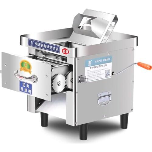 Commercial Meat Slicing Machine Automatic Meat Cutter Stainless Steel Micing Machine Vegetable Slicer Dicing Machine 850W