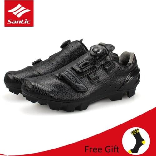 Hot Santic Men MTB Mountain Bicycle Cycling Shoes Professional Self-locking Bike Shoes for Riding Zapatillas Sapatilha Ciclismo