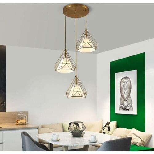 Nordic retro iron art pendant light led lamp for kitchen living room bedroom study balcony porch restaurant cafe hotel hallway f