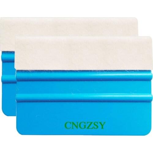 2pcs Car Winonw Tint Tools Soft Wool Felt Edge Squeegee Film Wrap Cleaning Scraper 3D Carbon Fiber Glass Water Wiper Tools 2A22