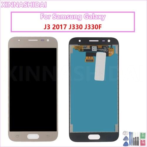 For samsung galaxy j3 2017 j330 j330f j3 pro lcd display no dead pixel touch screen sigitizer assembly replacment