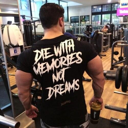 Sports Tops Gym Men Fitness T Shirt Bodybuilding Quick Dry Training Skinny Tee Male Casual Print Short Sleeve T Shirt Clothing