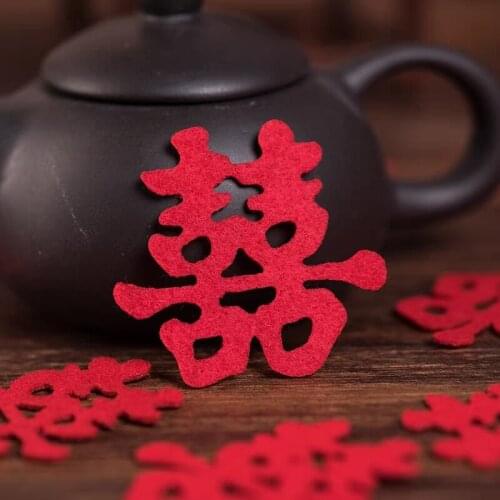 30Pcs Chinese Traditional Wedding Flannel,Wedding Decoration, New House Layout Wedding Decoration