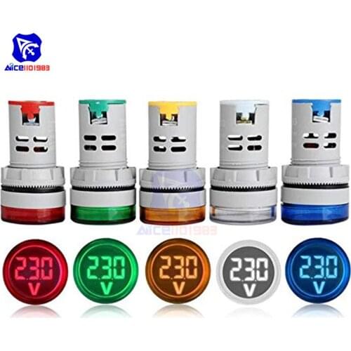 Diymore 22mm AD16-22DSV LED Digital Display Voltmeter Indicator LED Light Voltage Test Meter DC 6 -100V