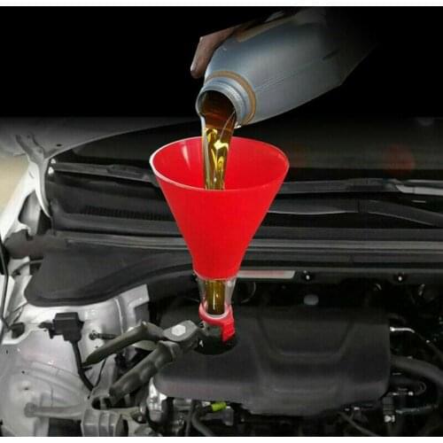 Universal Car Engine Oil Funnel Adjustable Fixed Bracket Filling Spout Pour Tool Kit New Gasoline Specia Equipment Kit