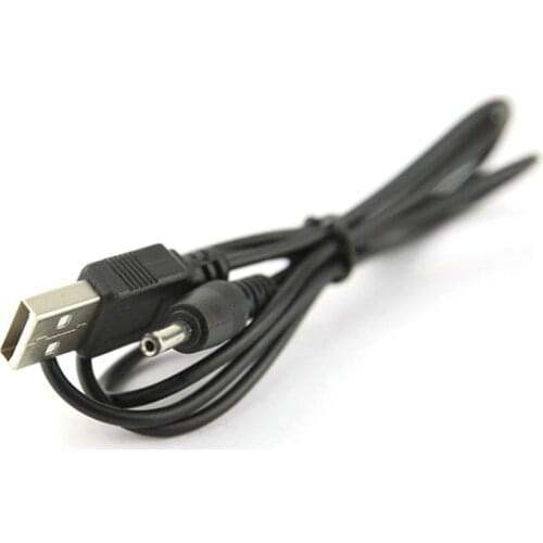 USB Port To 2.5 3.5 4.0 5.5mm 5V DC Barrel Jack Power Cable Cord Connector Black