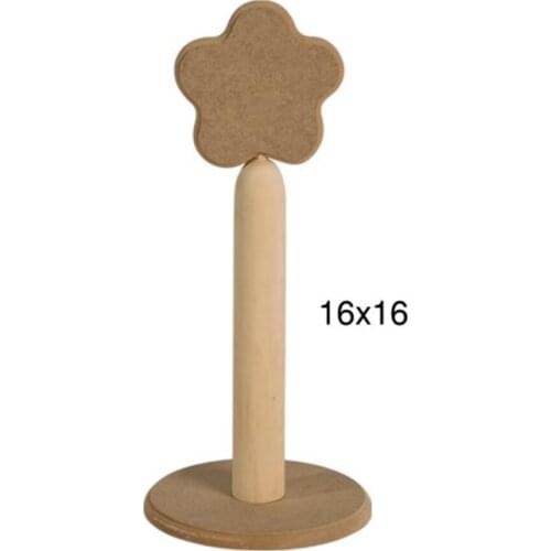 F751 Daisy Upright Towel Holder, Unpainted Raw Wood Mdf Havluluk