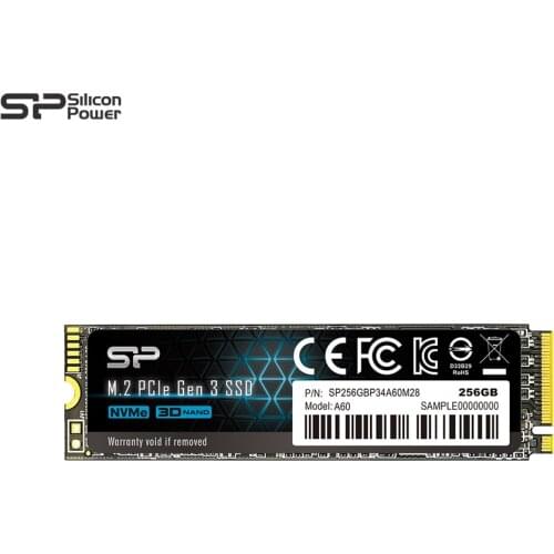 Silicon Power A60 M2 NVME SSD 256GB 512GB 1TB M.2 2280 PCIE nvme Internal Solid State Drives Hard Disk For Laptop/Desktop