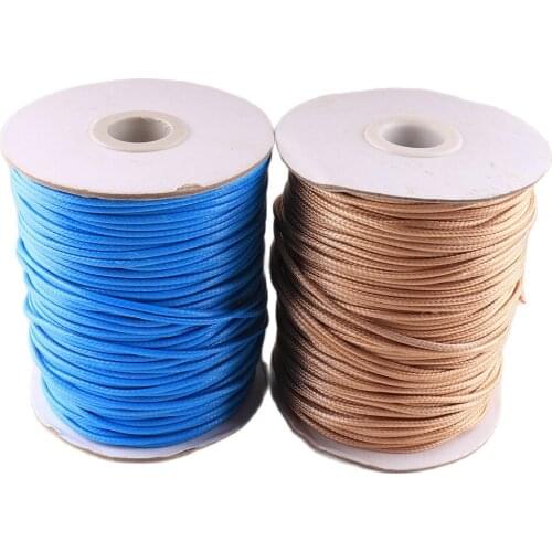 2mm Waxed Cotton Cord Blue/brown Macrame Cord For Bracelet Braided String DIY Necklace Beading Jewelry Accessories Tool Handmade