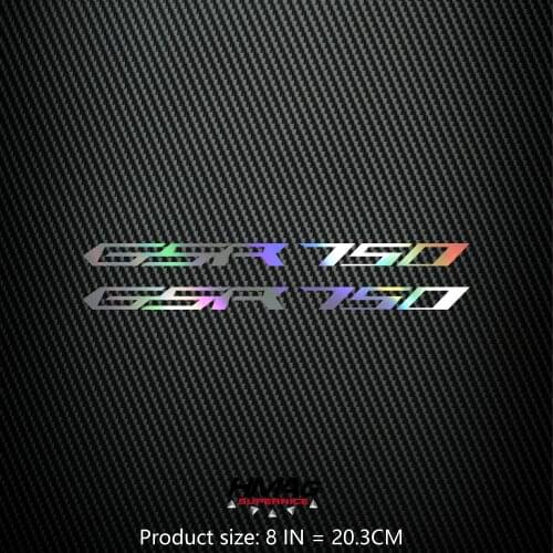 High Quality Motorcycle Reflective Laser Helmet Tank Pad Decoration Sticker Motorbike Decals 21CM 7in for Suzuki GSR750 GSR 750