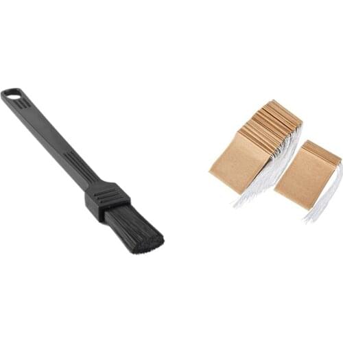 1 Pcs Coffee Machine Cleaning Brush & 300 Pcs Tea Filter Bag Disposable Paper Tea Bag