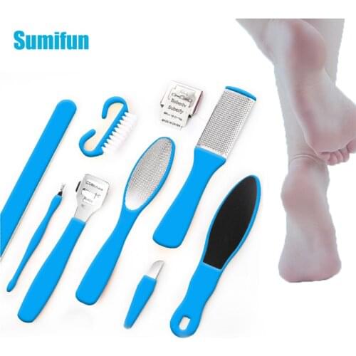 10 in 1 Professional Foot Care Kit Pedicure Tools Set Stainless Steel Foot Rasp Foot Dead Skin Remover Clean Toenail Care Kit