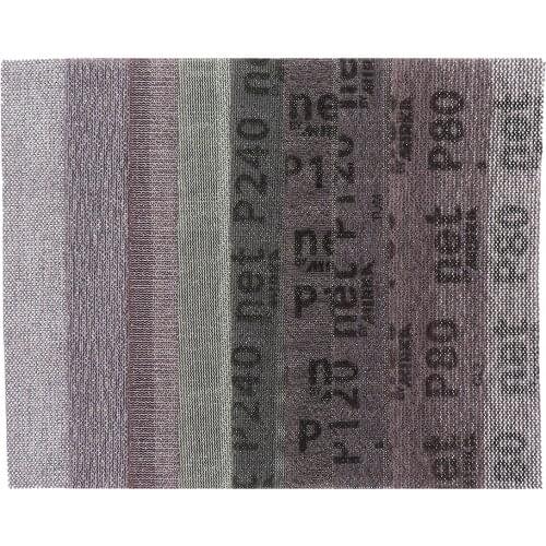 15 Pcs 125*70mm Mesh Sanding Paper Abrasive Dust Free Mirka Abranet Sandpaper Hook Loop Sanding Discs 80 -320 Grit For Wood car