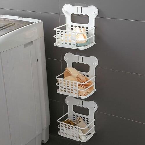 3Pcs Wall-Mounted Bathroom Organizer Shelves Collapsible Organizer Shelves Kitchen Bathroom Accessories