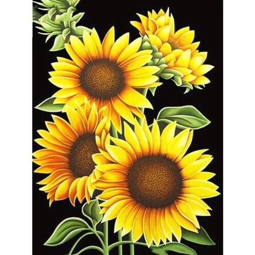 5D DIY Diamond Painting Sunflower Full Square Diamond Embroidery Flower Cross Stitch Kit Rhinestones Mosaic Home Decor Kids Gift