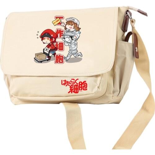 Anime Cells at Work Oxford Bookbag Cartoon School Bags Girls Crossbody Bags Travel Adjustable Shoulder Daypack Kawaii Rugzak