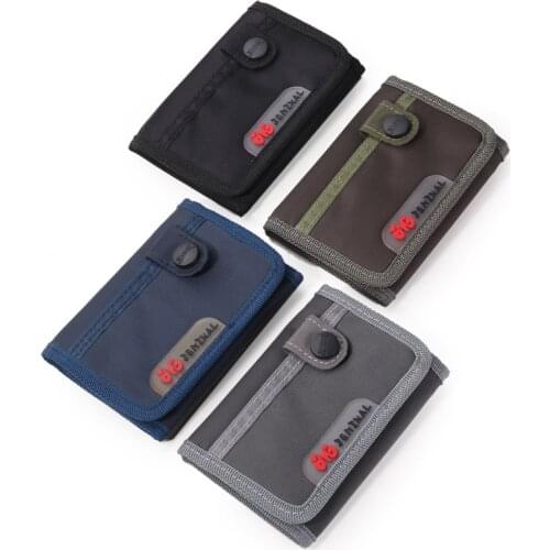 Mens Short Wallets Hasp Zipper Money Bags Canvas Male Fabric Purses Wallet Cards ID Holder Coin Purse Fold Pocket Notecase Bag