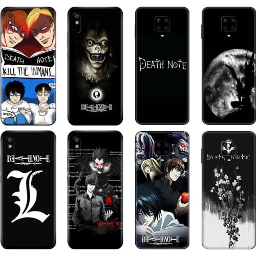 Black tpu Case For Xiaomi Redmi 7A 8 8A 9 9A 9C Case Redmi Note 8T 8 Pro T Note 9 9S 9 Pro Case Death Note Ryuk kira