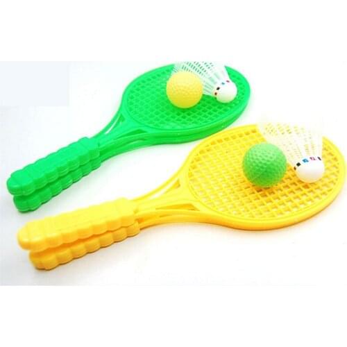 1Pair Hot Sale Child Dual Badminton Tennis Racket Baby Sports Parent-Child Sports Bed Toy Educational Toy Wholesale
