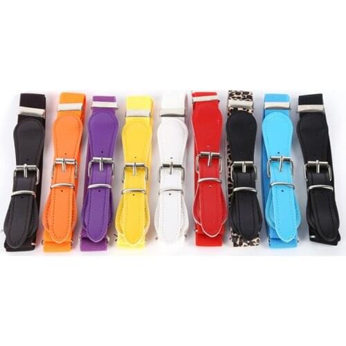 2019 Candy Color Boys Girls Wide Elastic Stretch Waist Belt Waistband Kids Children Belts 8