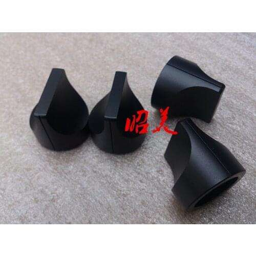 Diameter 28 High 28 Frosted Silver And Black Duck Bill Potentiometer Power Amplifier Knob