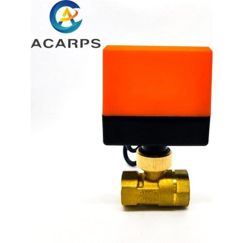 1/2" Electric Ball Valve Brass Air Conditioning Floor Heating Solenoid Valve Two-Way AC220V DC24V DC12V