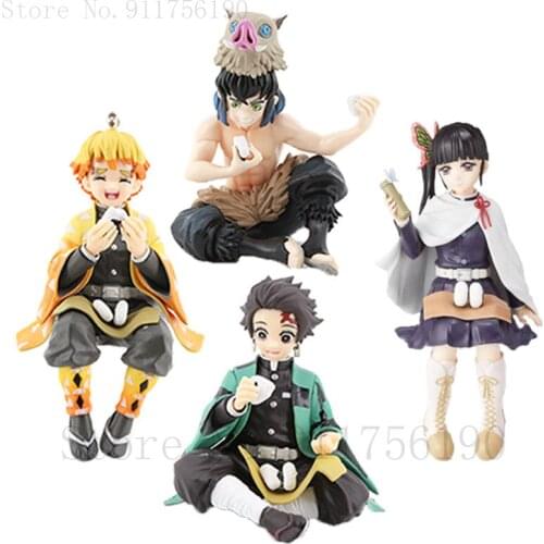Anime Demon Slayer Figure Tanjirou Nezuko Shinobu Action Figure Zenitsu Figurine Inosuke Kimetsu No Yaiba PVC Model Toys 10CM