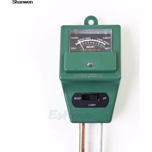 Soil hygrometer 3 in 1 PH Tester Soil Water Moisture Light Test Meter for Garden Plant Flower