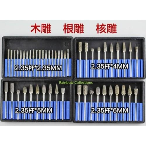 10pcs grinding head of 2.35*6mm Tungsten carbide rotary burrs tungsten carbide rotary file carving milling cutter free ship