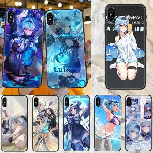 Genshin Impact eula Game Phone Case Cover Hull For iphone 5 5s se 2 6 6s 7 8 12 mini plus X XS XR 11 PRO MAX black tpu shell art