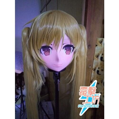 KM9154) Handmade Female Sweet Girl Resin Crossdress Outfit Cosplay Japanese Animegao Role Play Kigurumi Mask