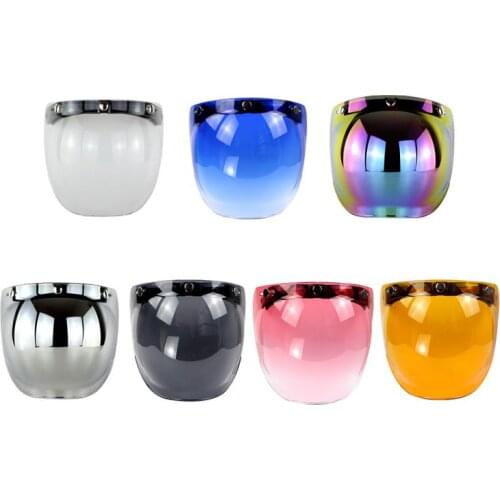 Helmet Bubble Visor Universal Flip up Lens Bubb Face Motorcycle Helmet Visor 8 Color Available Vintage Helmet Windshield Shield