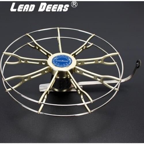 Leaddeers All metal Hand Wheel Car Plate Fish Line Wheel 2BB Stainless Steel Bearing Smooth Raft Wheel Take In The Line Quickly