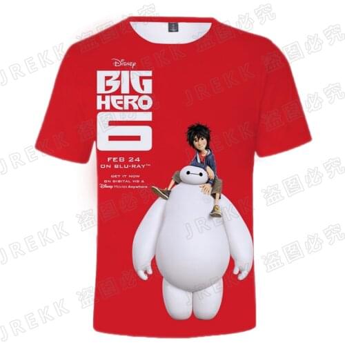 Summer Cartoon Anime Big Hero 6 3D Printed T Shirt Men Women Children Cool Fashion Short Sleeve Boy Girl Kids Casual Tops Tee