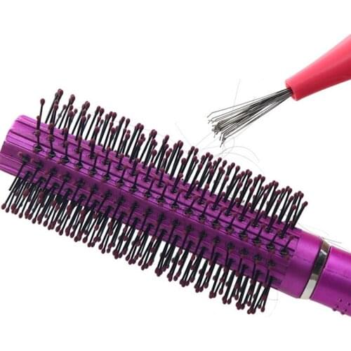 Hot Sale Comb Hair Brush Cleaner Cleaning Remover Embedded Plastic Comb Cleaner Tool Drop Shipping Random Color