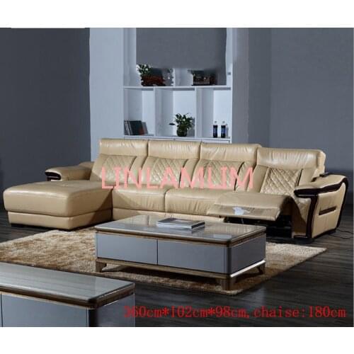 Living room Sofa set диван мебель кровать muebles de sala massager L recliner genuine leather sofa cama puff asiento sala futon