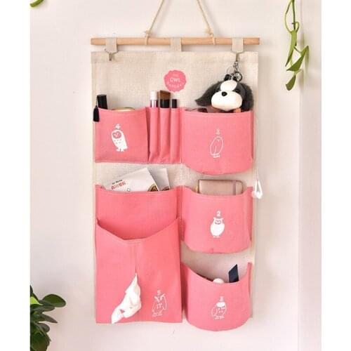 New Fashion Home Storage Hanging Bag Clothing Wall Hanging Storage Bag Multi-layer Bathroom Door Wall Paper Towel Hanging Bag