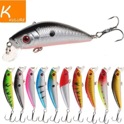 Minnow Fishing Lure 70mm 8g 3D Eyes Crankbait wobbler Artificial Plastic Hard Bait Fishing Tackle
