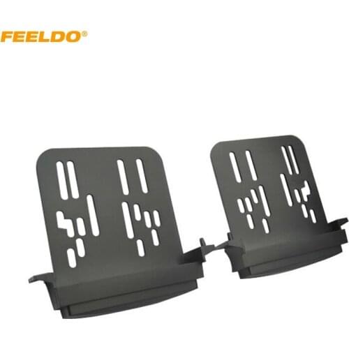 FEELDO Car 2DIN Stereo Radio Fascia Plate Panel Frame for Chrysler Jeep Grand Cherokee Modified Face Frame Installation Trim