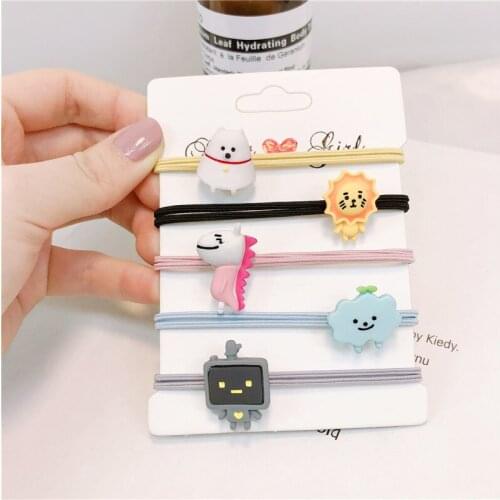 High Quality Fashion Hot Selling Creative Acrylic Future Robert Cloud Lions Hair Band High Elastic Hair Rope Rubber Hair Rings