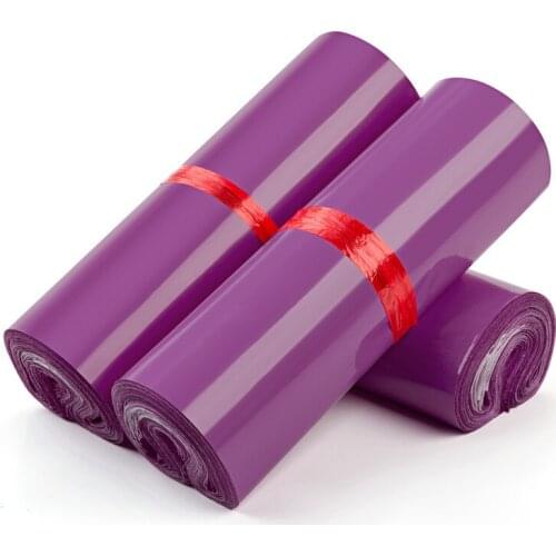100Pcs Dark Purple Courier Bags Thicken Shipping Mailing Bag Waterproof Logistics Packaging Bag Self Adhesive Plastic Envelope