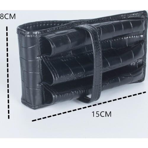 Pen Bag Pen Storage Pencil Bag PU Leather Fountain Pen Case luxury 3 Pens Holder Pouch Sleeve