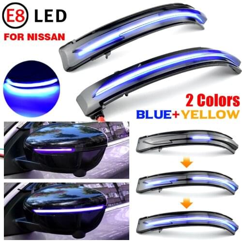 Side Mirror LED Dynamic Turn Signal Light EU US JP Plug For Nissan X-Trail T32 Qashqai J11 Murano Z52 Navara NP300 Pathfinder