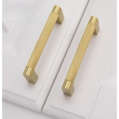 Solid Brass Knurled/Textured Wardrobe Wine Cabinet Door Handle Drawer Pulls Kitchen Cupboard Pulls Furniture Handle Hardware